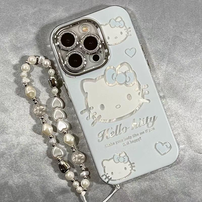 SNOWY HELLO KITTY CASE WITH CHARM S0315