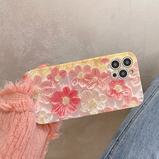 Pink floral 3D iPhone case