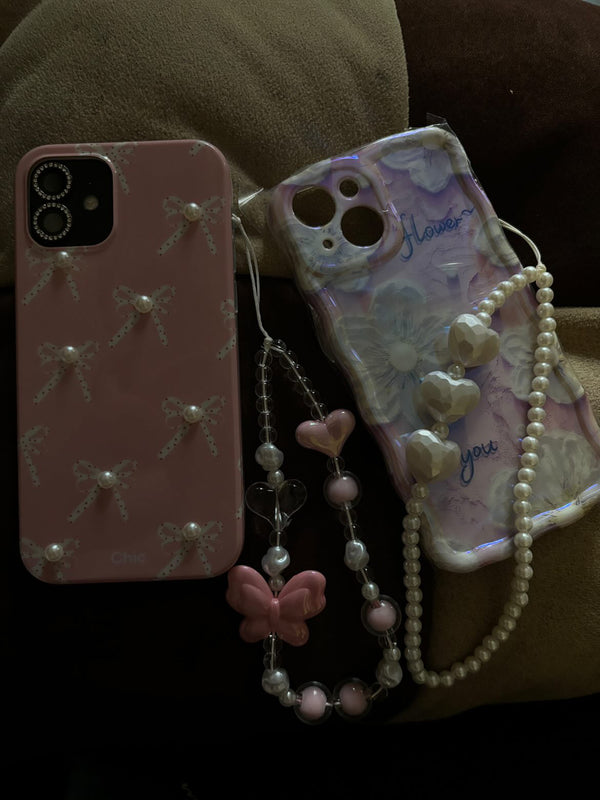 Review 2 photo for pink floral + FREE CHARMS