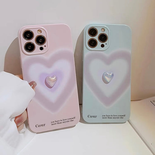 Heart on heart iPhone case