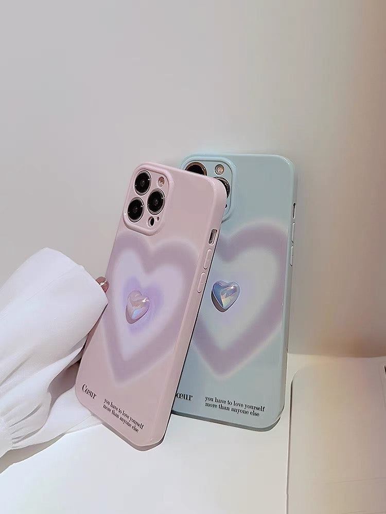 Heart on heart iPhone case