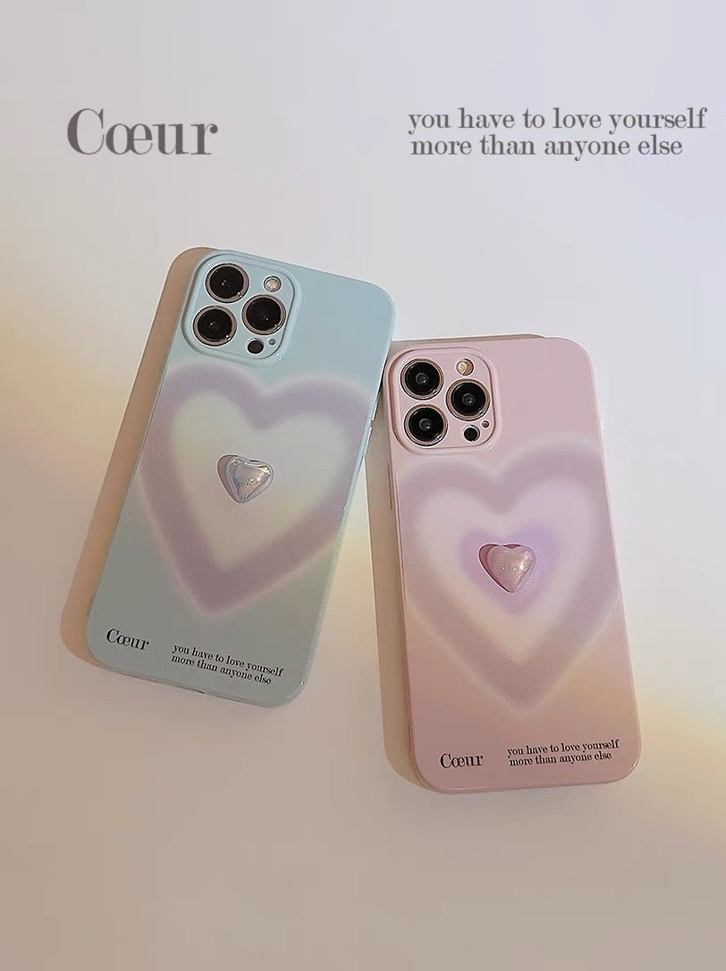 Heart on heart iPhone case