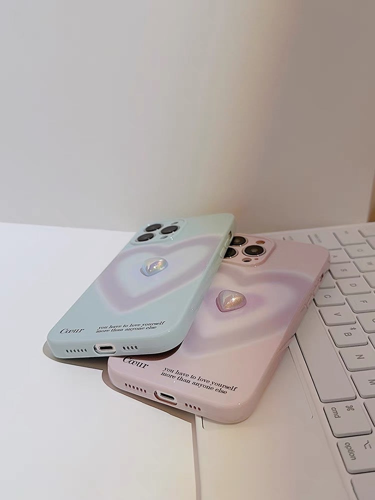 Heart on heart iPhone case