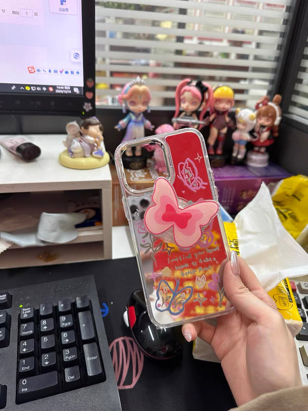 Review 1 photo for BUTTERFLY DREAM IPHONE CASE WITH HOLDER  S0320