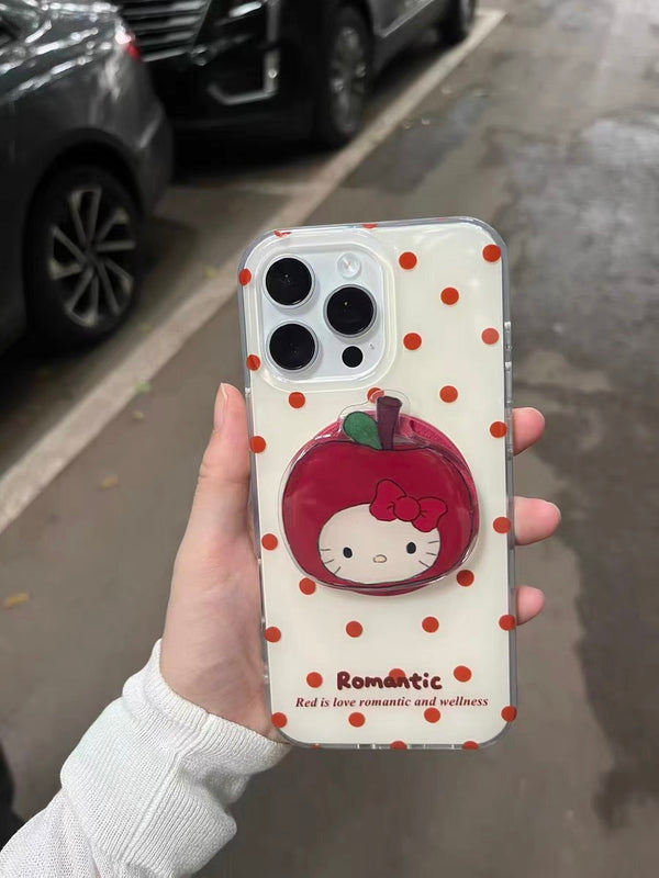 Review 3 photo for RED POLKA ROMANTIC IPHONE CASE WITH HOLDER S0342