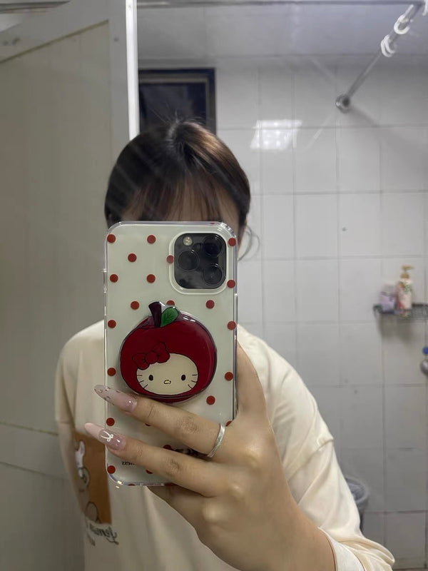 Review 1 photo for RED POLKA ROMANTIC IPHONE CASE WITH HOLDER S0342