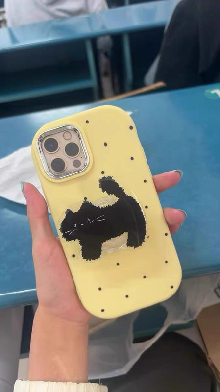Review 1 photo for YELLOW CAT IPHONE CASE WITH HOLDER S0341