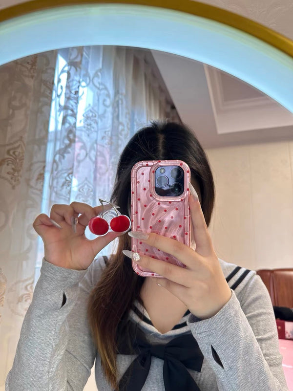 Review 1 photo for CHERRY RED IPHONE CASE WITH HOLDER S0336