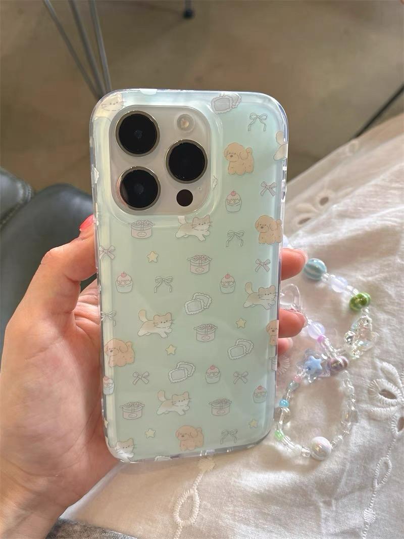 MINTY IPHONE CASE WITH CHARM S0334