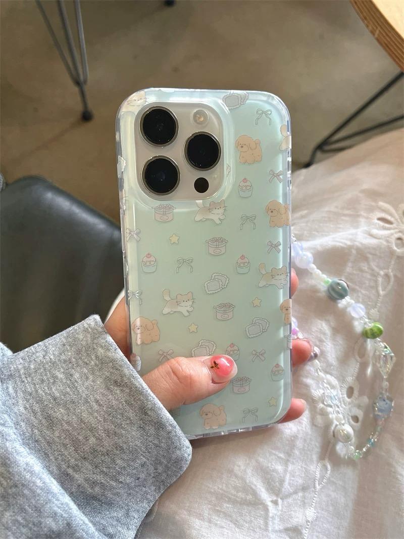 MINTY IPHONE CASE WITH CHARM S0334