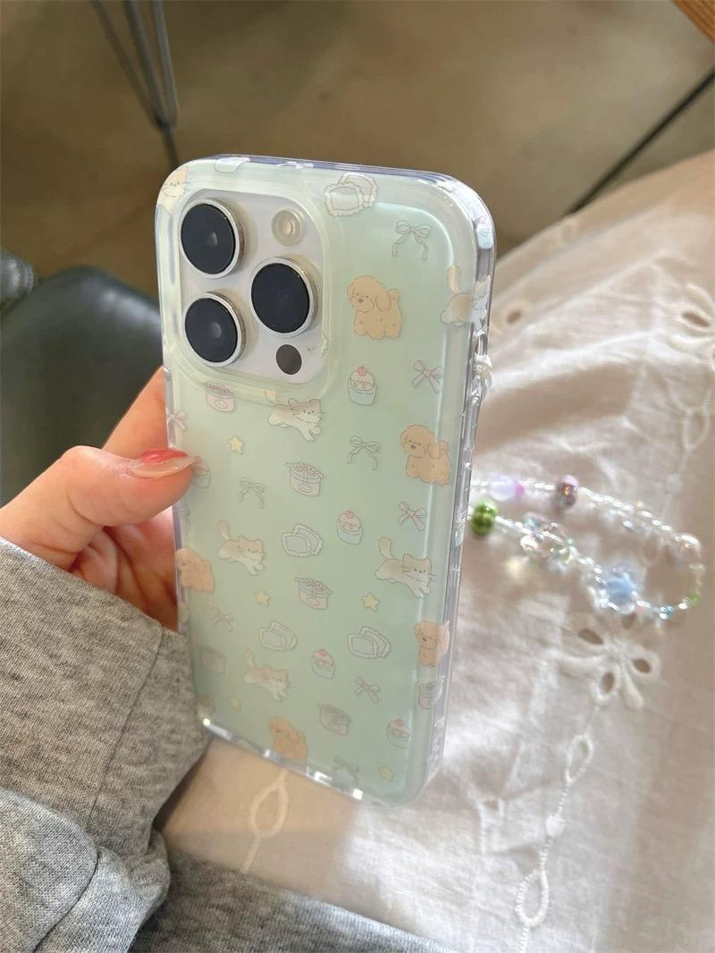 MINTY IPHONE CASE WITH CHARM S0334