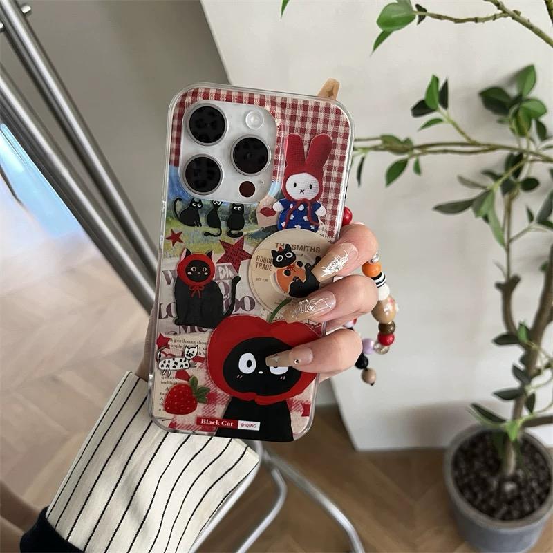 RETRO COLLAGE CHAOS  IPHONE COVERS WITH CHARM S0335