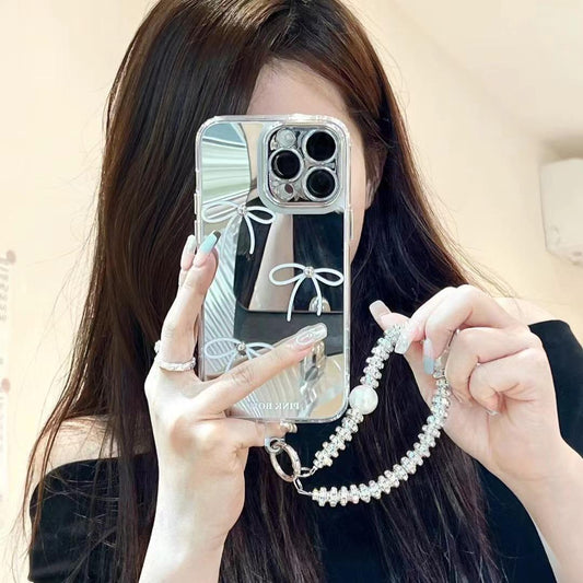 MIRROR BOW LUXE CASE WITH CHARM S0308