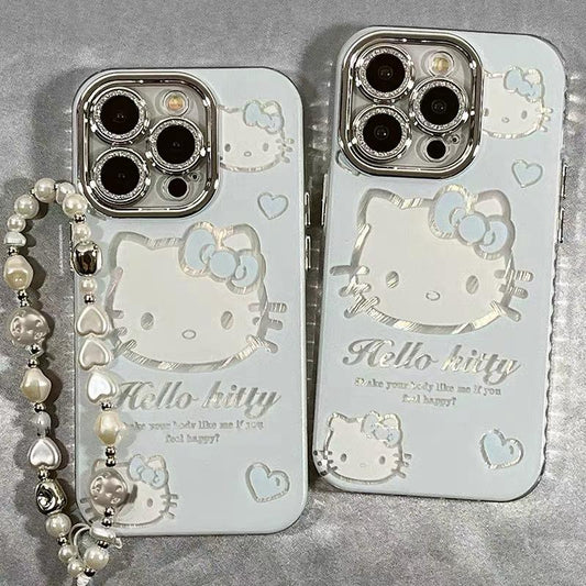 SNOWY HELLO KITTY CASE WITH CHARM S0315