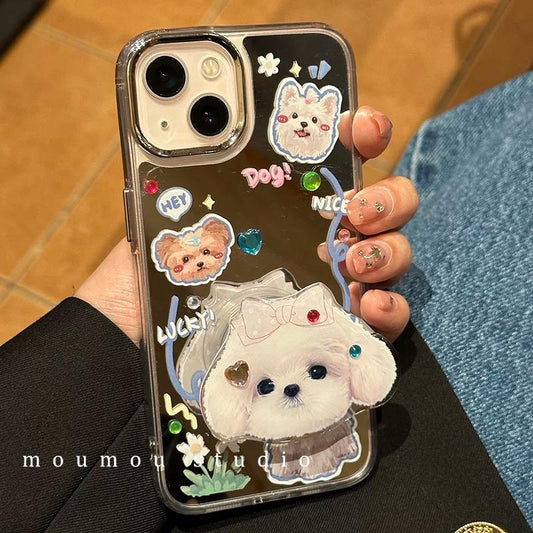 PUPPY LOVE IPHONE CASE WITH HOLDER S0321