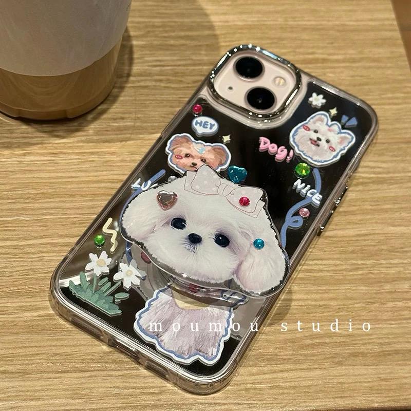 PUPPY LOVE IPHONE CASE WITH HOLDER S0321