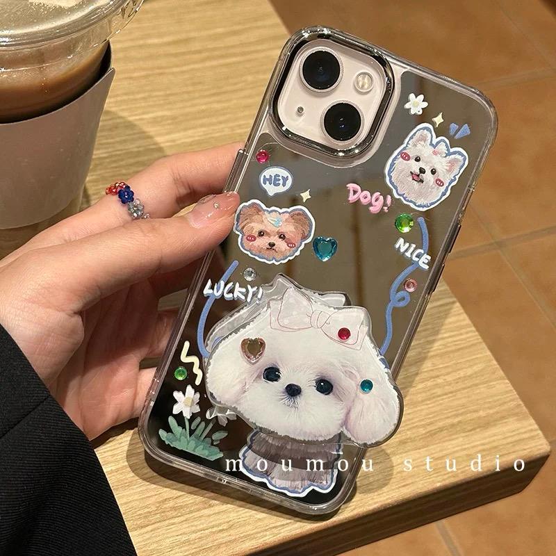 PUPPY LOVE IPHONE CASE WITH HOLDER S0321