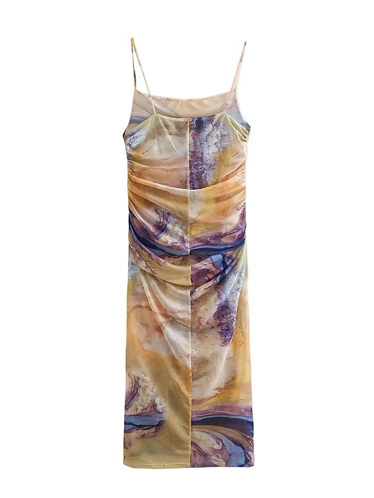 Draped tulle dress