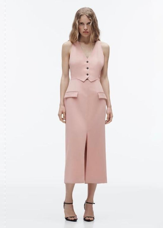 Midi tuxedo style dress