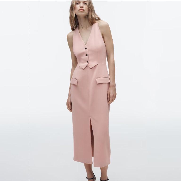 Midi tuxedo style dress