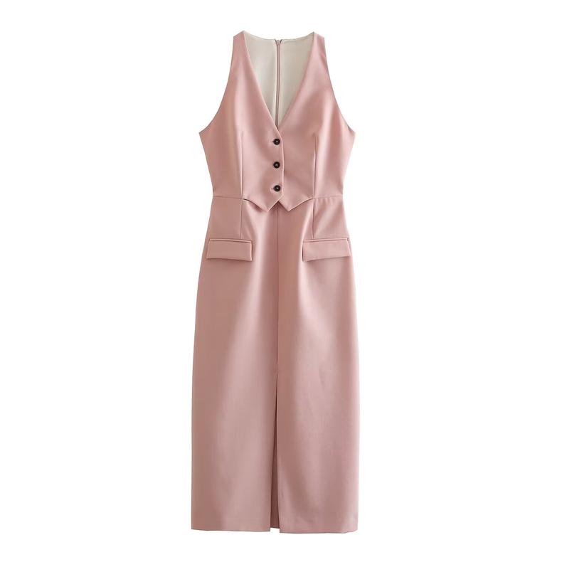 Midi tuxedo style dress