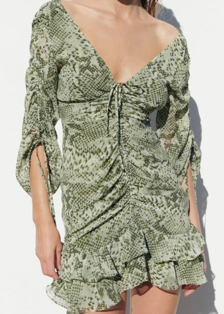 Olive Mirage Dress