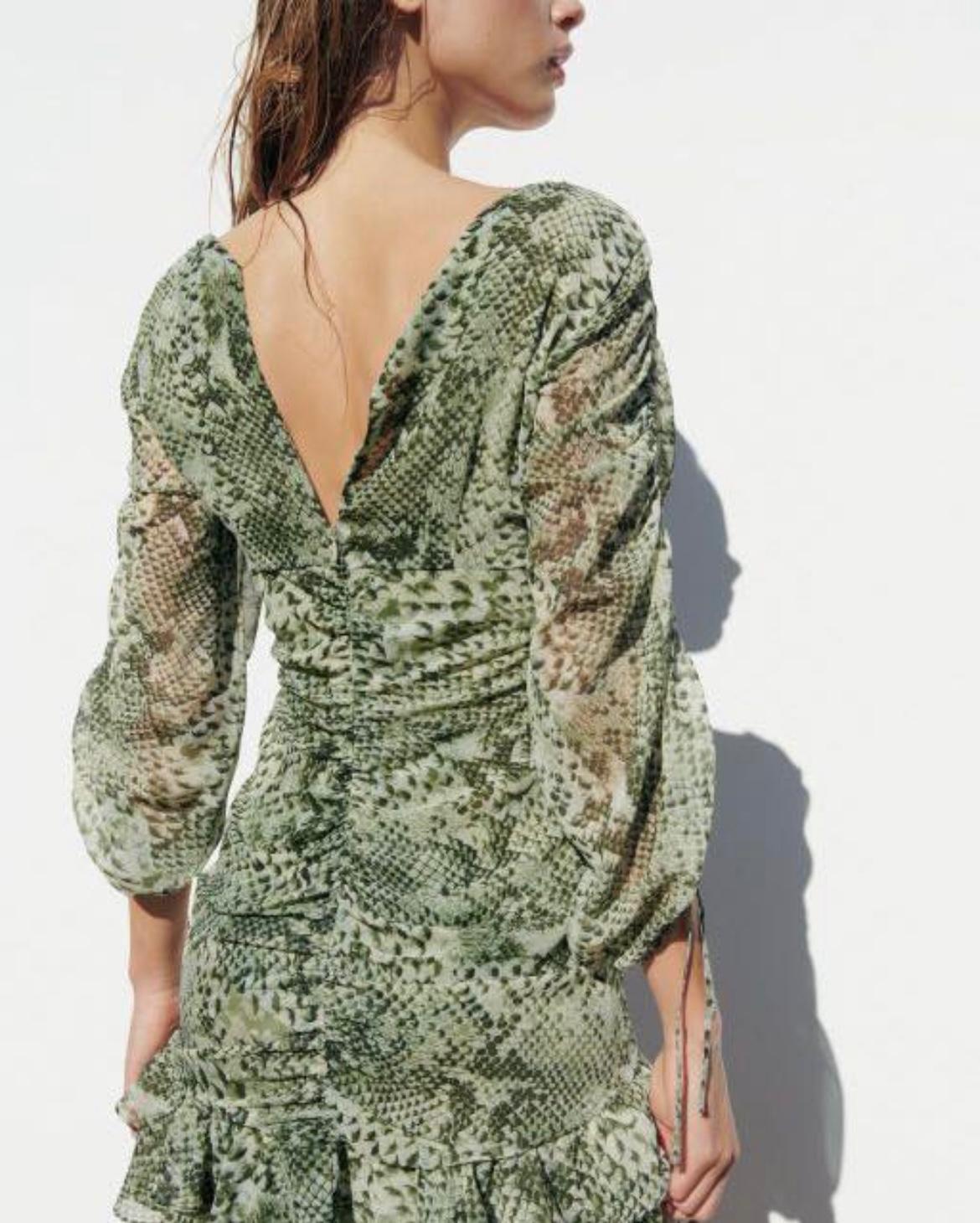 Olive Mirage Dress